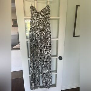 Diane Von Furstenburg Strapless Halter Pantsuit Size 8